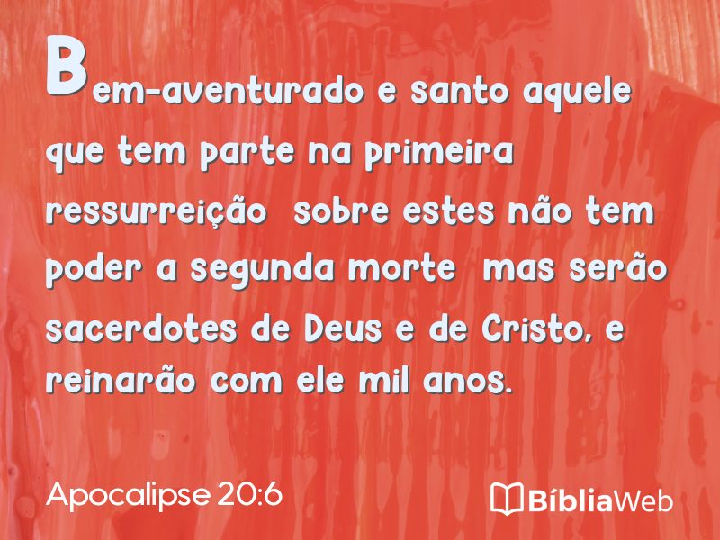 Apocalipse 20:6 em imagem para compartilhar