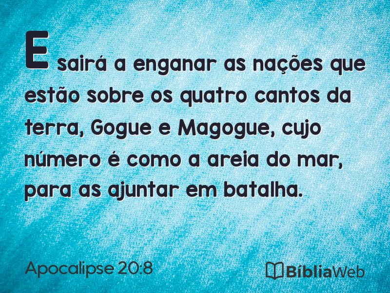 Apocalipse 20:8 em imagem para compartilhar