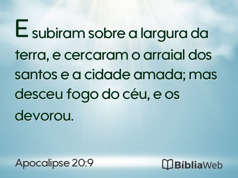 Apocalipse 20:9 em imagem para compartilhar
