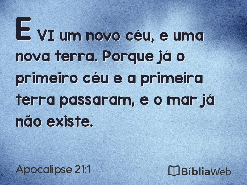 Apocalipse 21:1 em imagem para compartilhar