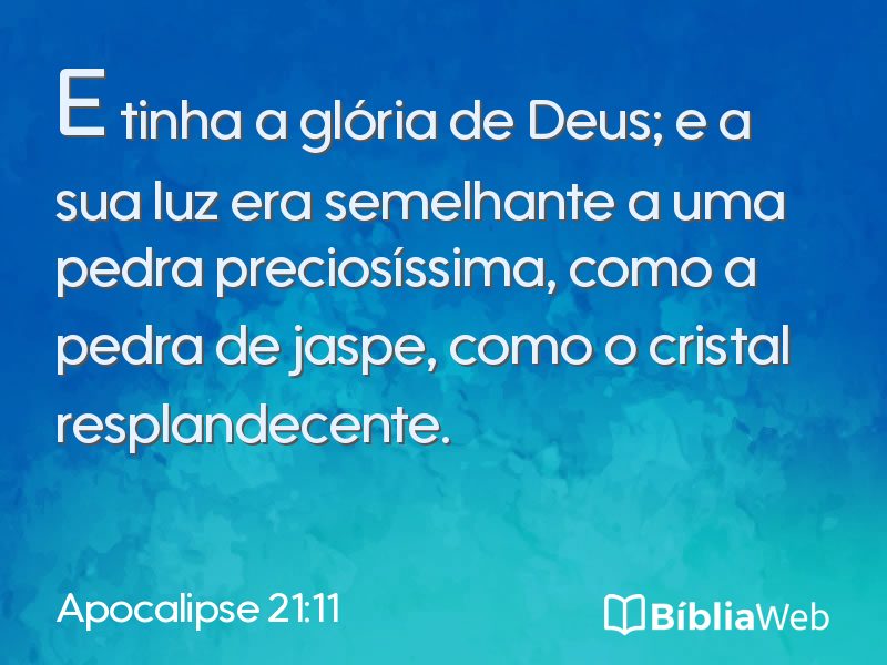 Apocalipse 21:11 em imagem para compartilhar