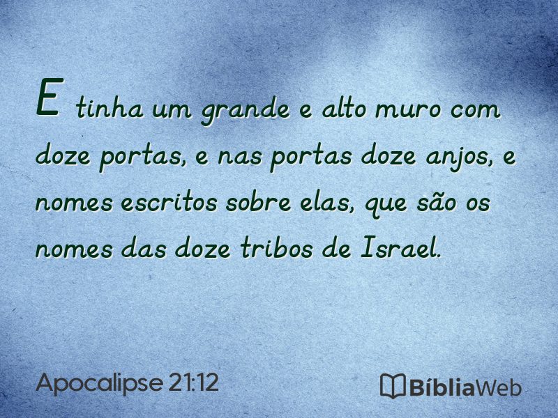 Apocalipse 21:12 em imagem para compartilhar
