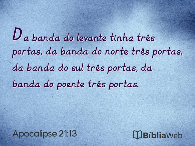 Apocalipse 21:13 em imagem para compartilhar