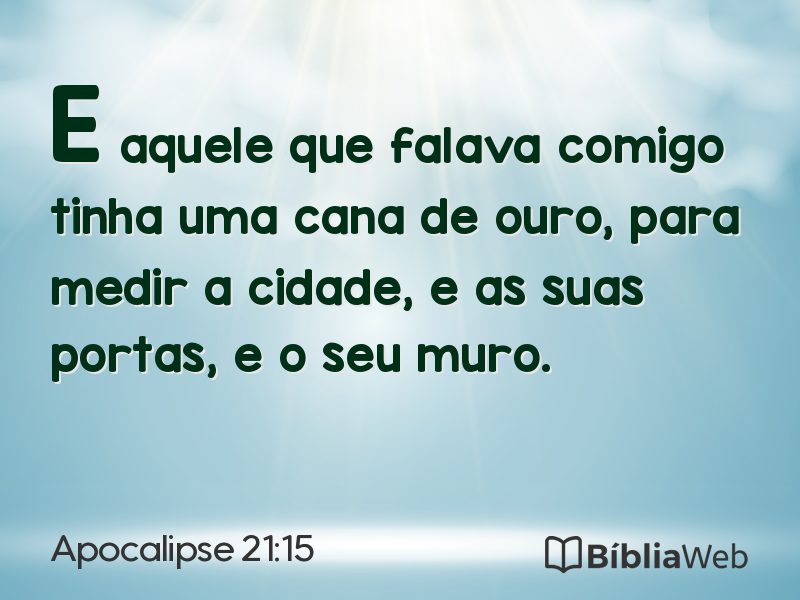Apocalipse 21:15 em imagem para compartilhar