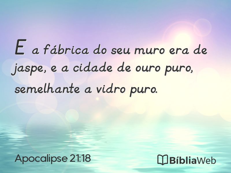 Apocalipse 21:18 em imagem para compartilhar