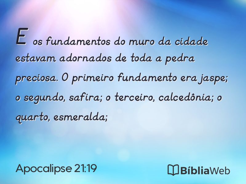Apocalipse 21:19 em imagem para compartilhar
