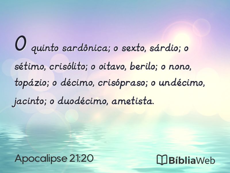 Apocalipse 21:20 em imagem para compartilhar