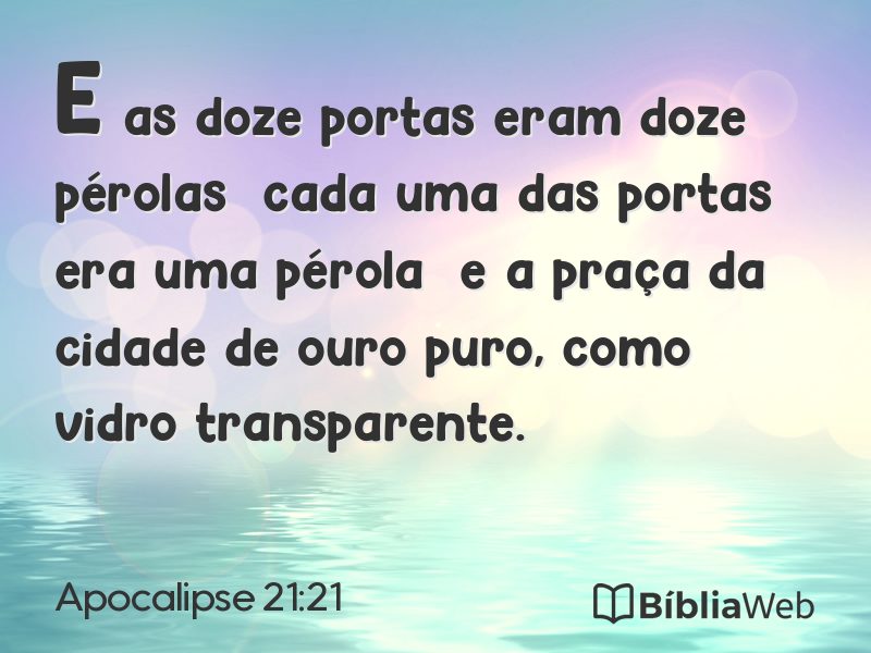 Apocalipse 21:21 em imagem para compartilhar