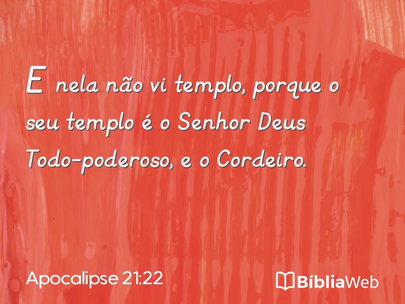 Apocalipse 21:22 em imagem para compartilhar