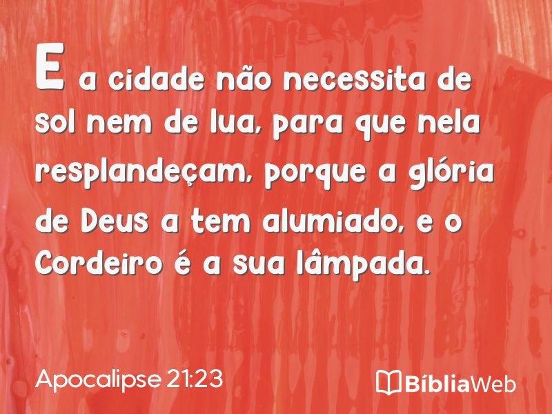Apocalipse 21:23 em imagem para compartilhar