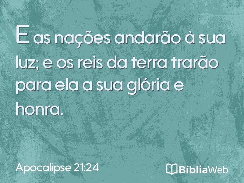 Apocalipse 21:24 em imagem para compartilhar