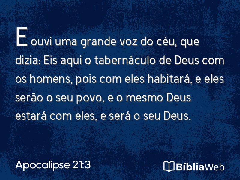 Apocalipse 21:3 em imagem para compartilhar