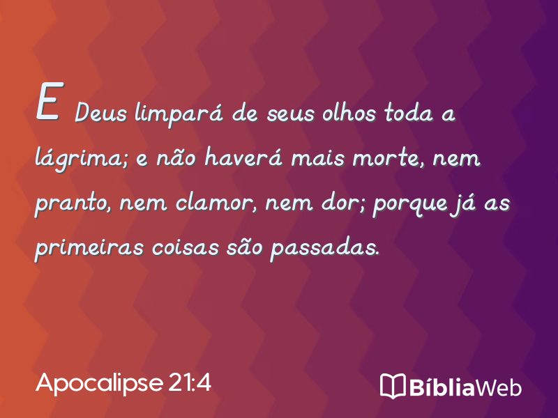 Apocalipse 21:4 em imagem para compartilhar