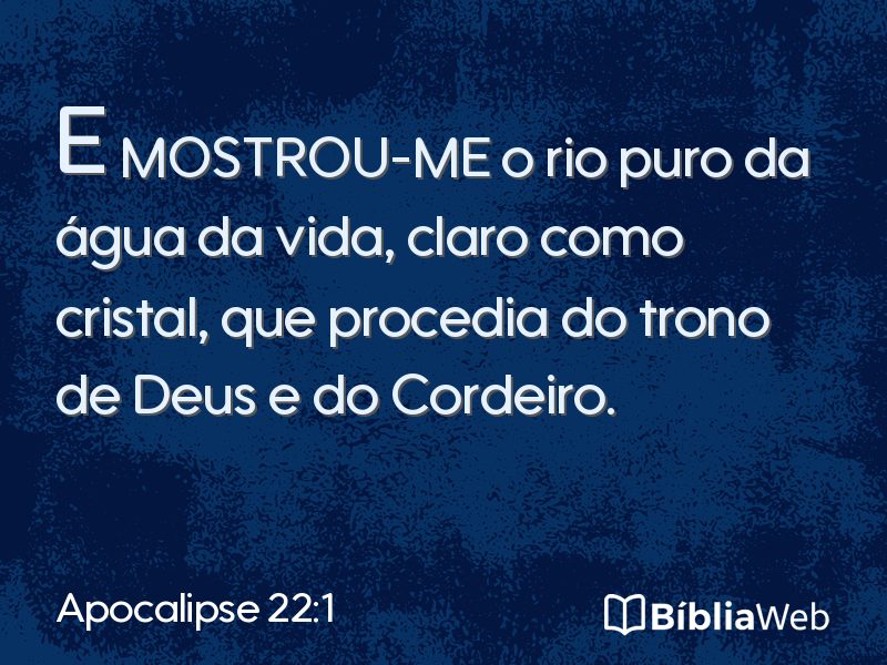 Apocalipse 22:1 em imagem para compartilhar
