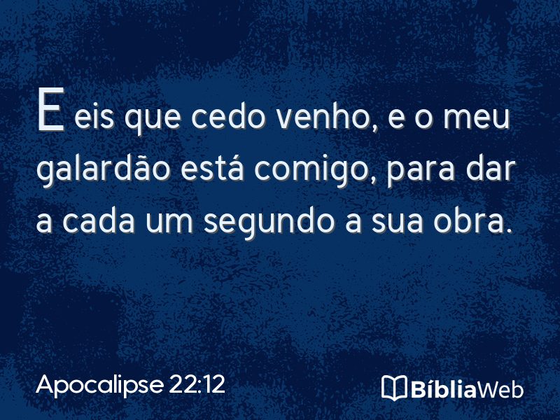 Apocalipse 22:12 em imagem para compartilhar