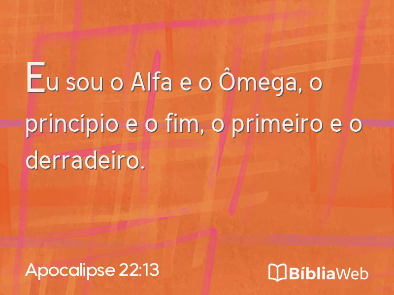 Apocalipse 22:13 em imagem para compartilhar