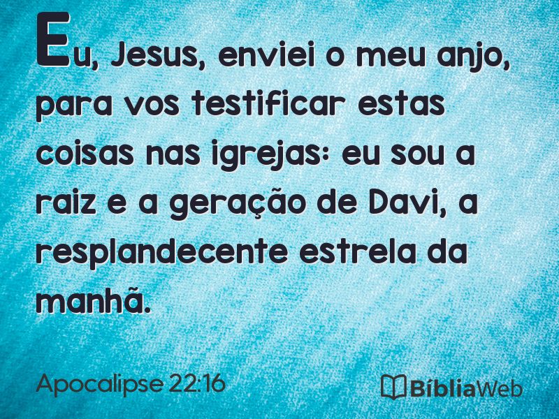 Apocalipse 22:16 em imagem para compartilhar