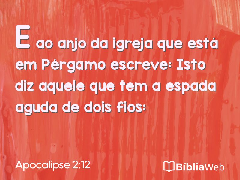 Apocalipse 2:12 em imagem para compartilhar