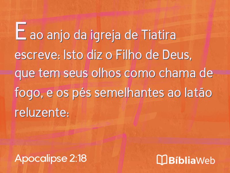 Apocalipse 2:18 em imagem para compartilhar
