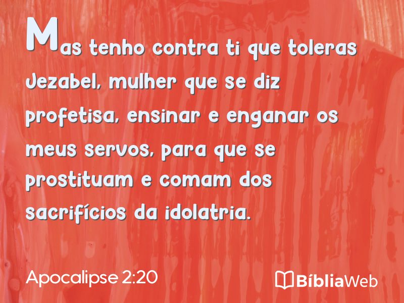 Apocalipse 2:20 em imagem para compartilhar