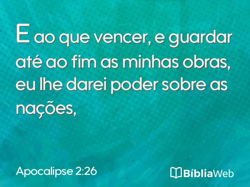 Apocalipse 2:26 em imagem para compartilhar