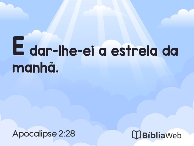 Apocalipse 2:28 em imagem para compartilhar