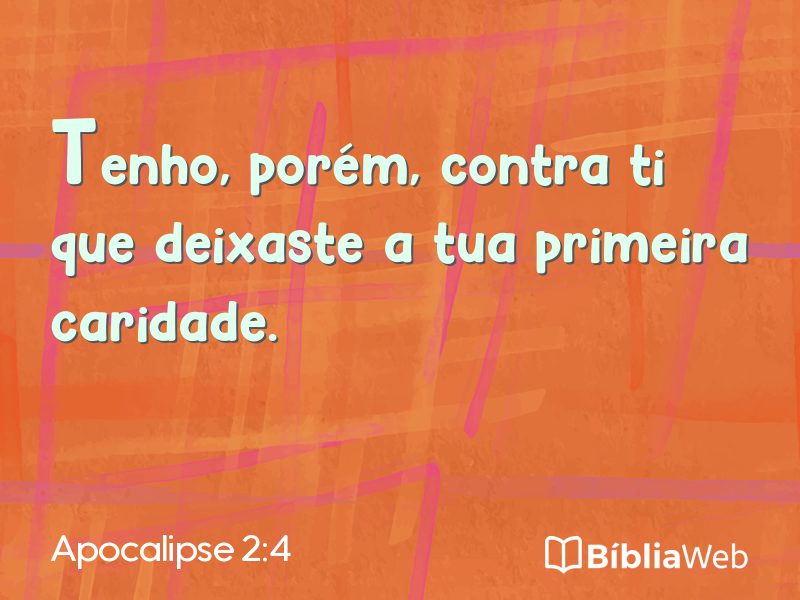 Apocalipse 2:4 em imagem para compartilhar