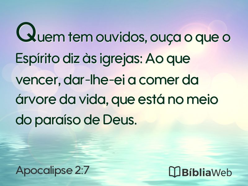 Apocalipse 2:7 em imagem para compartilhar