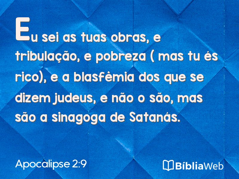 Apocalipse 2:9 em imagem para compartilhar