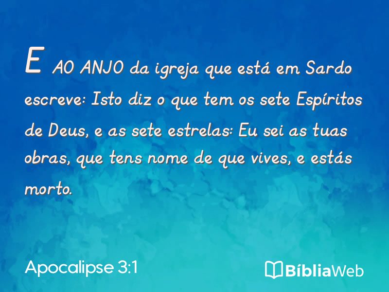 Apocalipse 3:1 em imagem para compartilhar