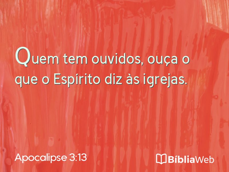 Apocalipse 3:13 em imagem para compartilhar