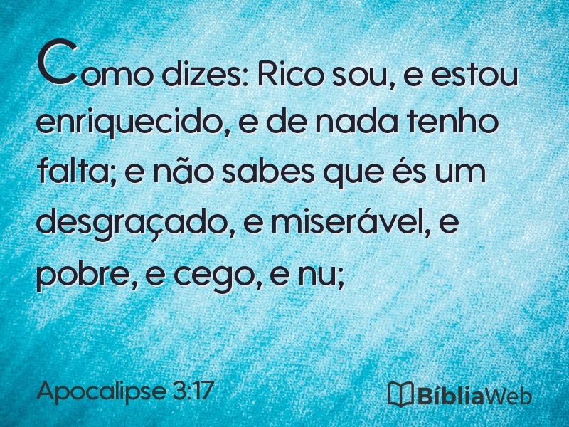 Apocalipse 3:17 em imagem para compartilhar