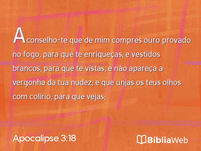 Apocalipse 3:18 em imagem para compartilhar
