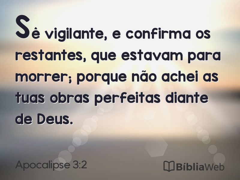Apocalipse 3:2 em imagem para compartilhar