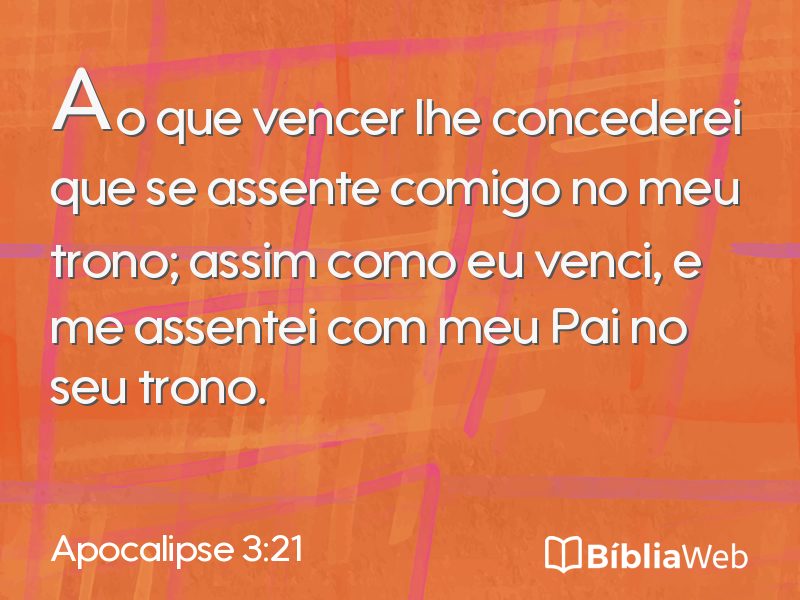 Apocalipse 3:21 em imagem para compartilhar