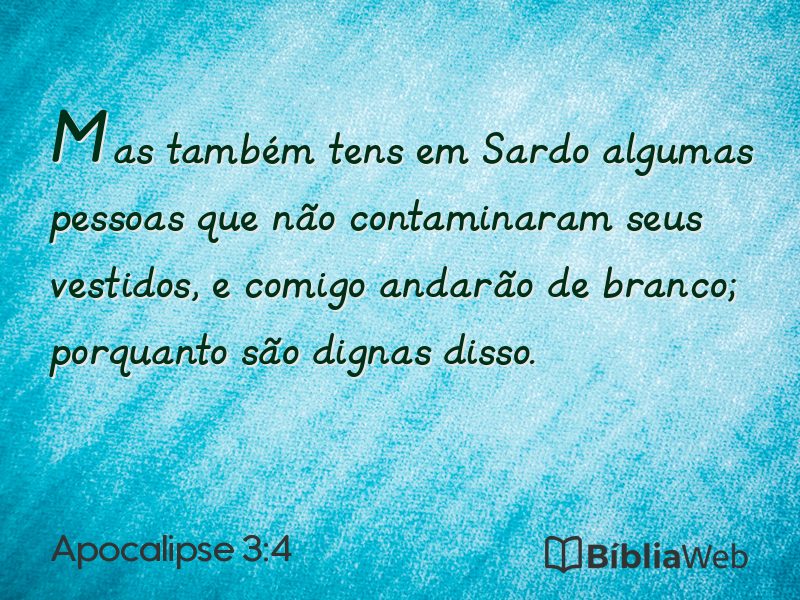 Apocalipse 3:4 em imagem para compartilhar