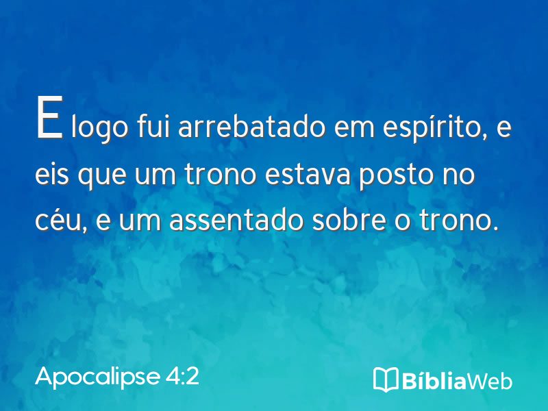 Apocalipse 4:2 em imagem para compartilhar