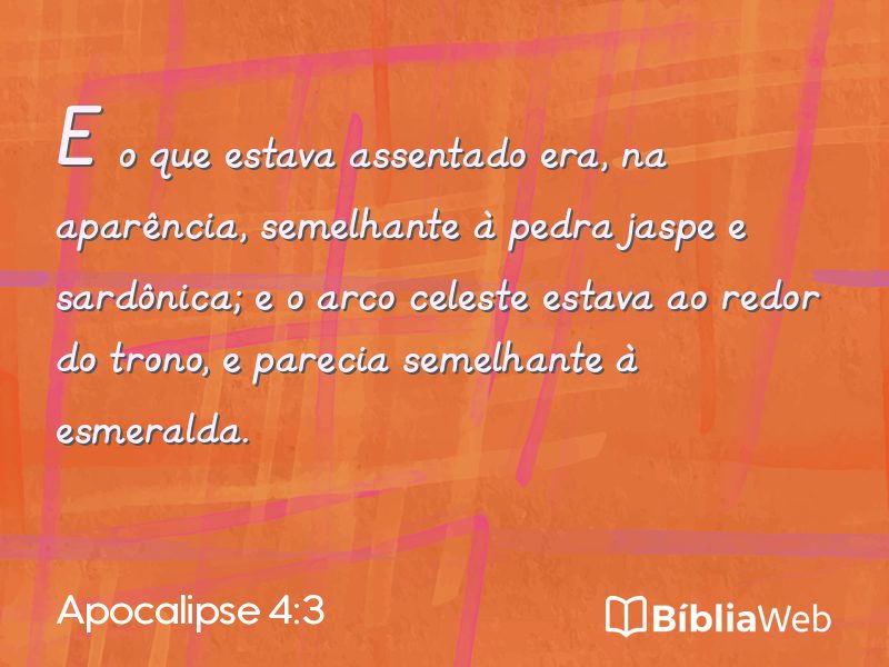 Apocalipse 4:3 em imagem para compartilhar