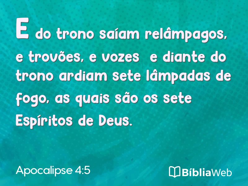 Apocalipse 4:5 em imagem para compartilhar