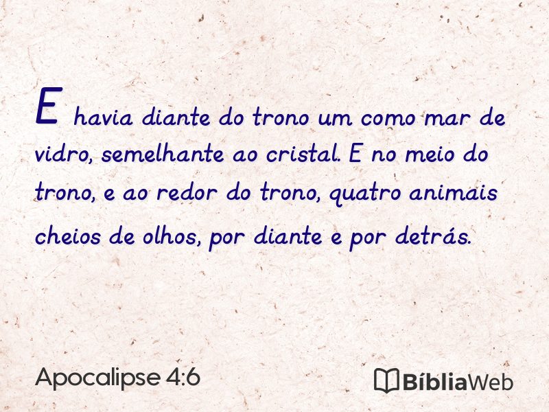 Apocalipse 4:6 em imagem para compartilhar