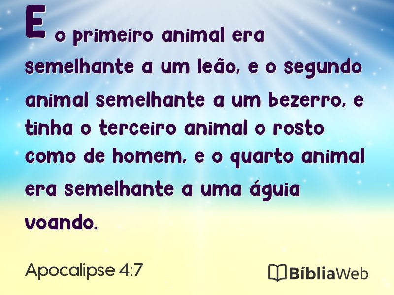 Apocalipse 4:7 em imagem para compartilhar