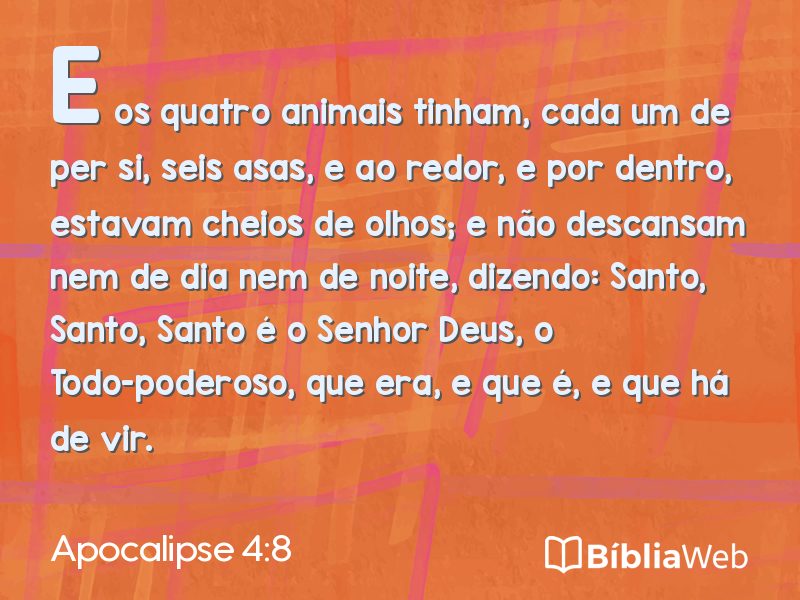 Apocalipse 4:8 em imagem para compartilhar