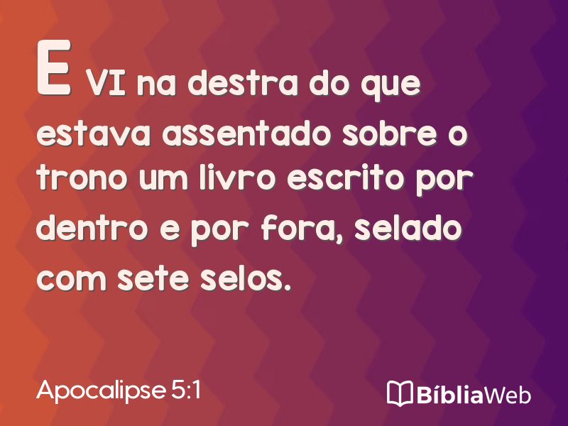 Apocalipse 5:1 em imagem para compartilhar