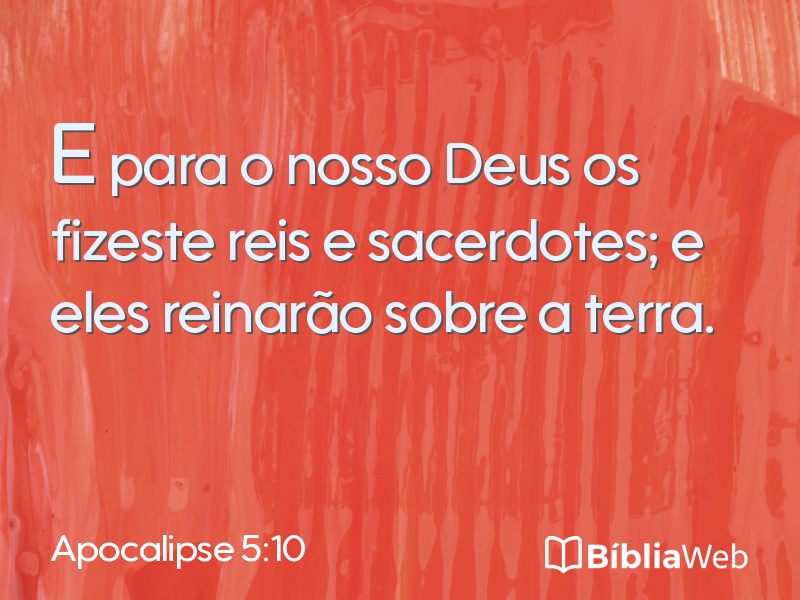 Apocalipse 5:10 em imagem para compartilhar