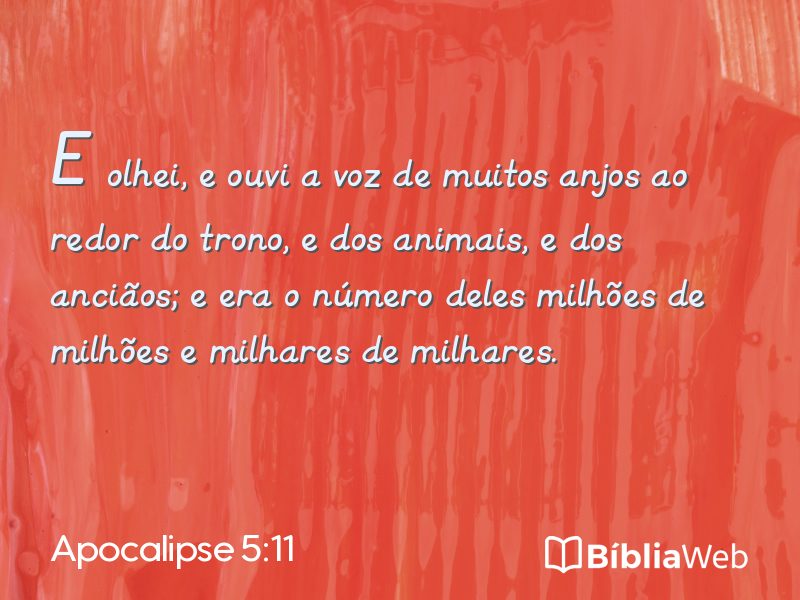 Apocalipse 5:11 em imagem para compartilhar