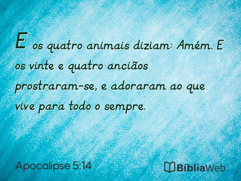 Apocalipse 5:14 em imagem para compartilhar