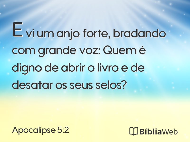 Apocalipse 5:2 em imagem para compartilhar