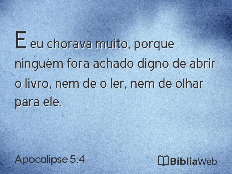 Apocalipse 5:4 em imagem para compartilhar