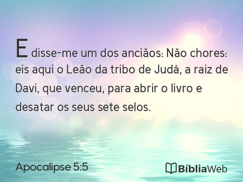 Apocalipse 5:5 em imagem para compartilhar