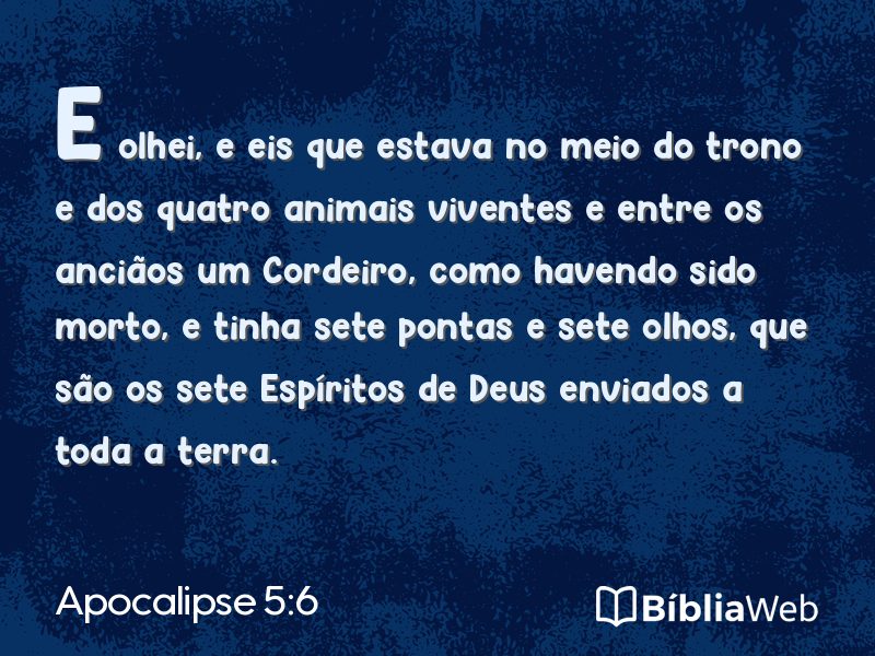 Apocalipse 5:6 em imagem para compartilhar